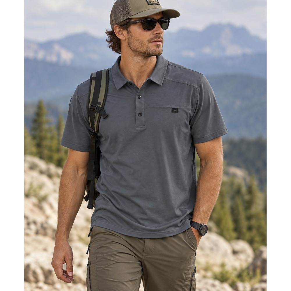 Arc'teryx Captive Short Sleeve Polo Cotton Blend Shirt Grey Gorpcore Men Mediium